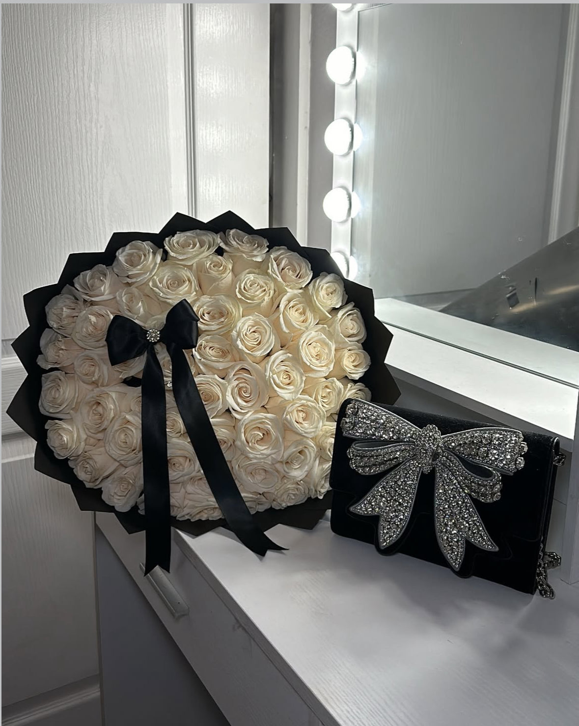 White Rose Classy Bouquet 🖤