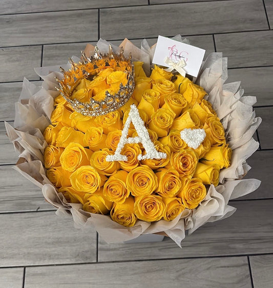 Yellow Rose Initial Bouquet 🤍